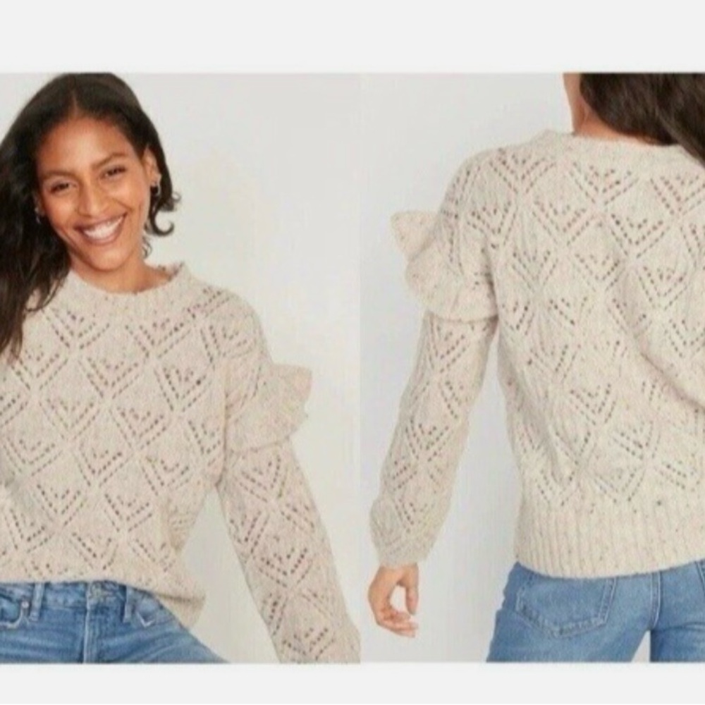 Elegant Cream Knit Sweater